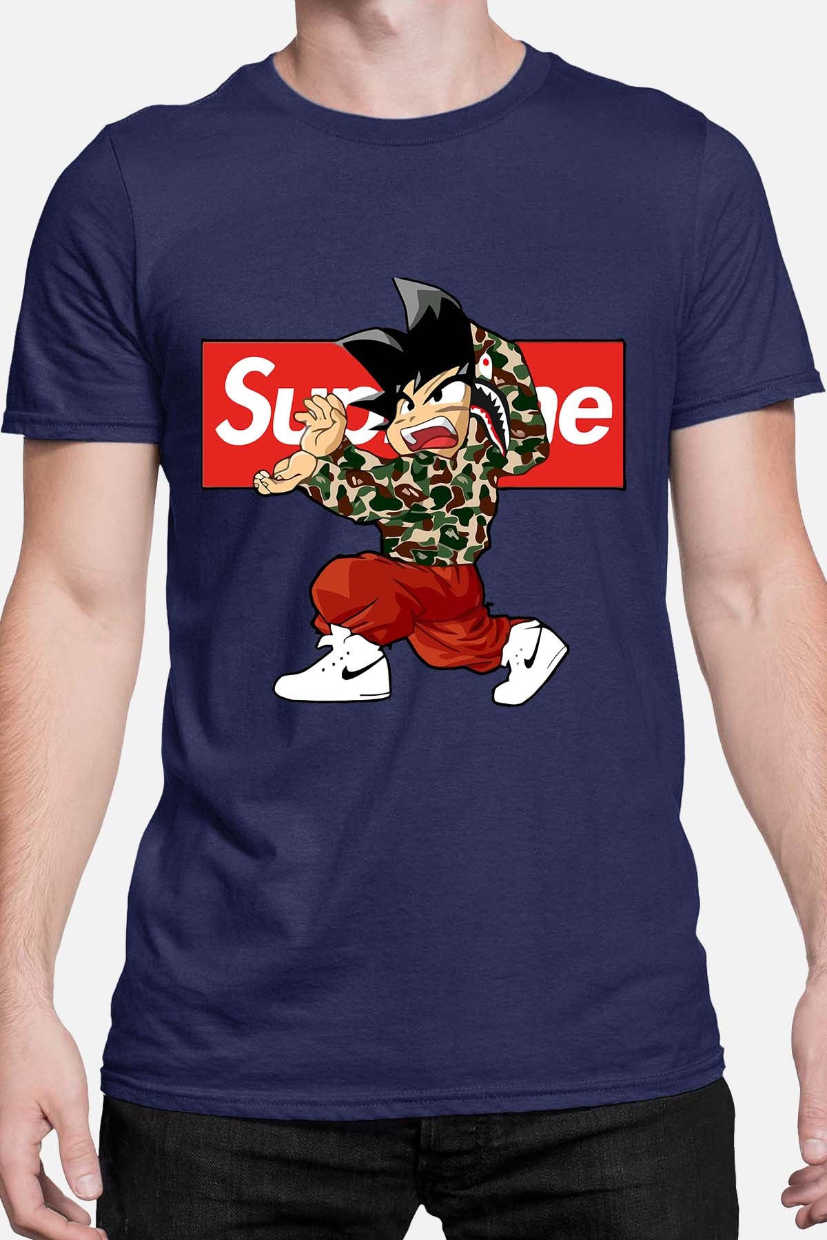 COULEUR:Marine|T-shirt Homme | supreme dbz Marine