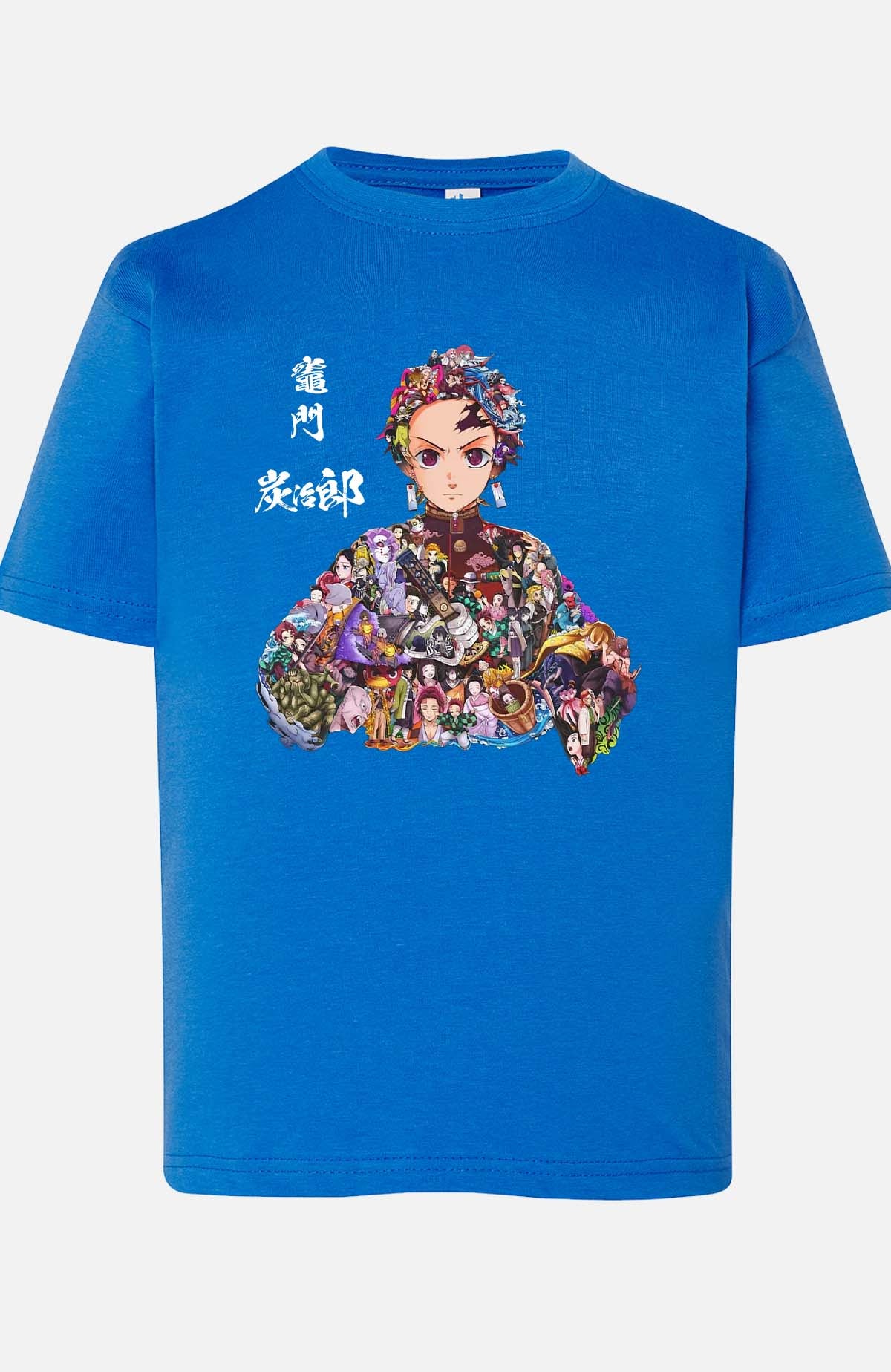 COULEUR:Bleu Roi|T-shirt Garçon | tanjiro Multi Incrustation Bleu Roi