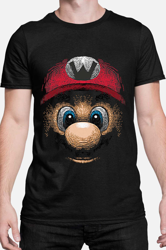 COULEUR:Noir|T-shirt Homme | tete de mario Noir