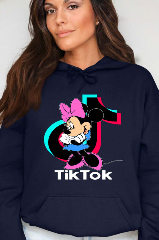 COULEUR:Marine|Sweat Capuche Femme | tiktok minnie M2 Marine