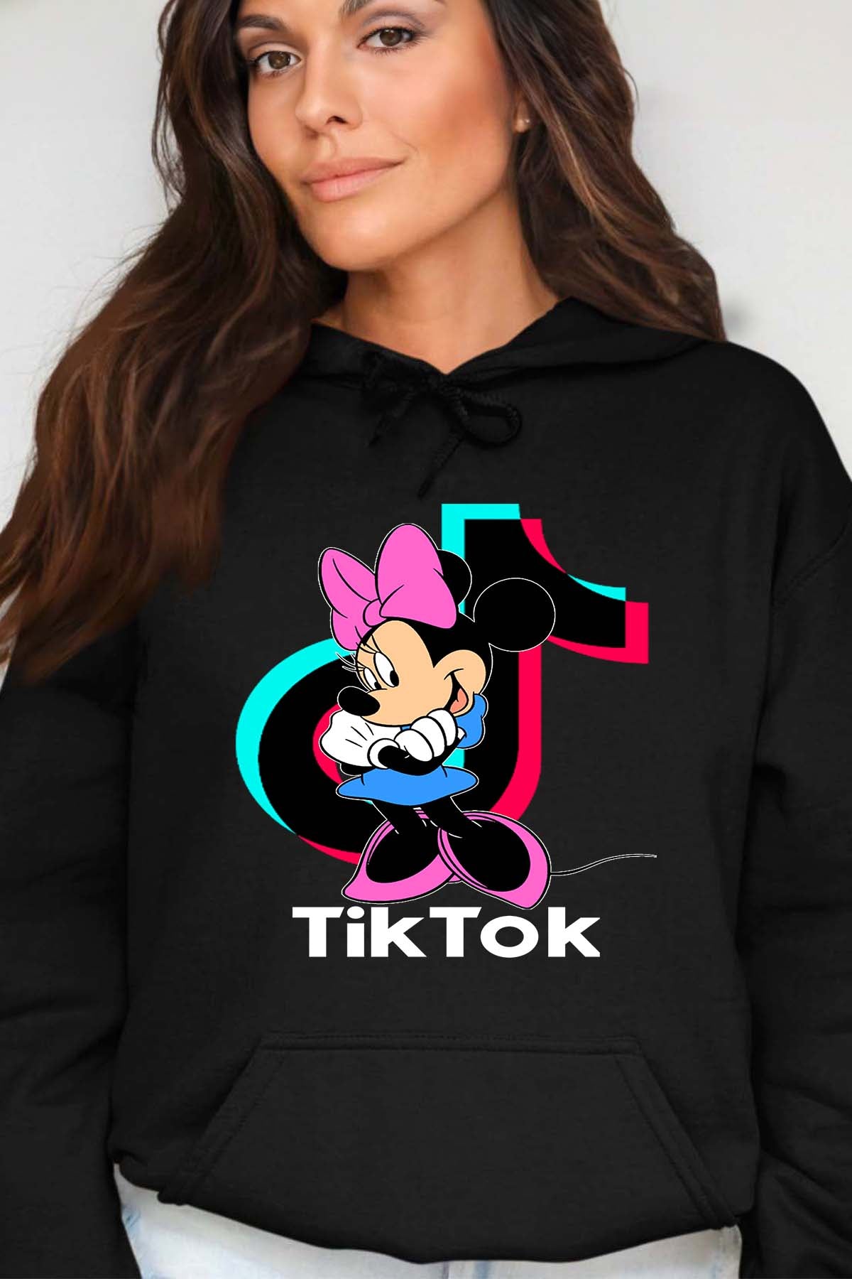 COULEUR:Noir|Sweat Capuche Femme | tiktok minnie M2 Noir
