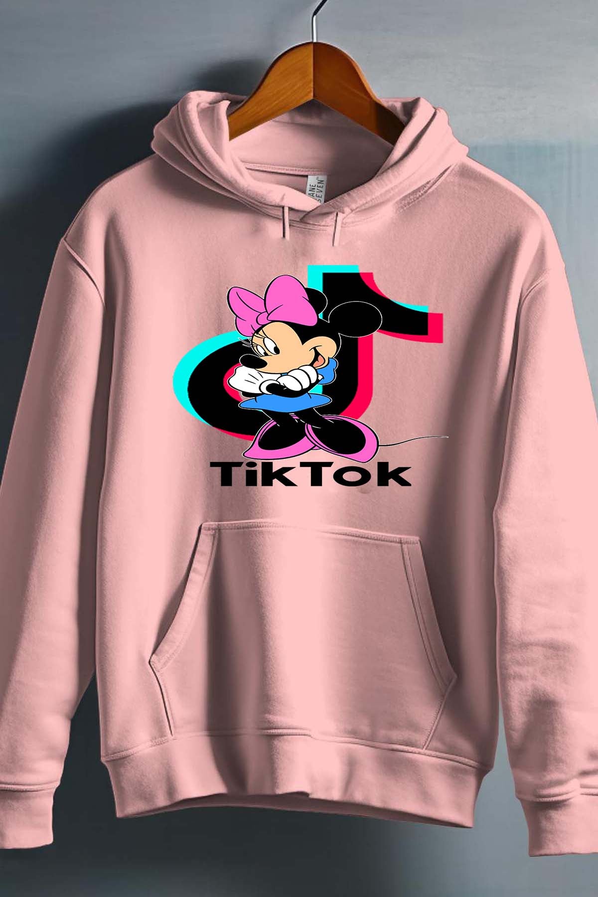 COULEUR:Rose|Sweat Capuche Fille | tiktok minnie M2 Rose