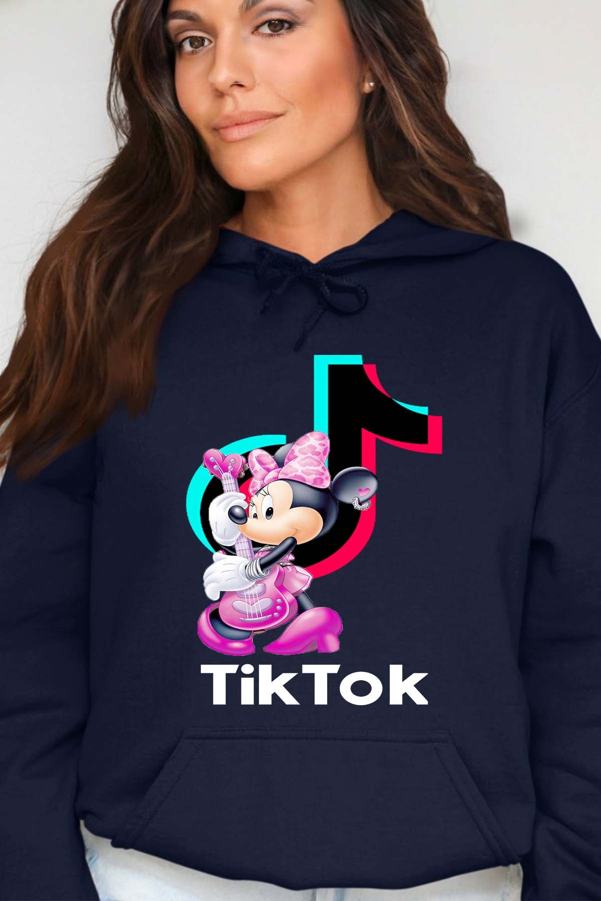 COULEUR:Marine|Sweat Capuche Femme | tiktok minnie M3 Marine