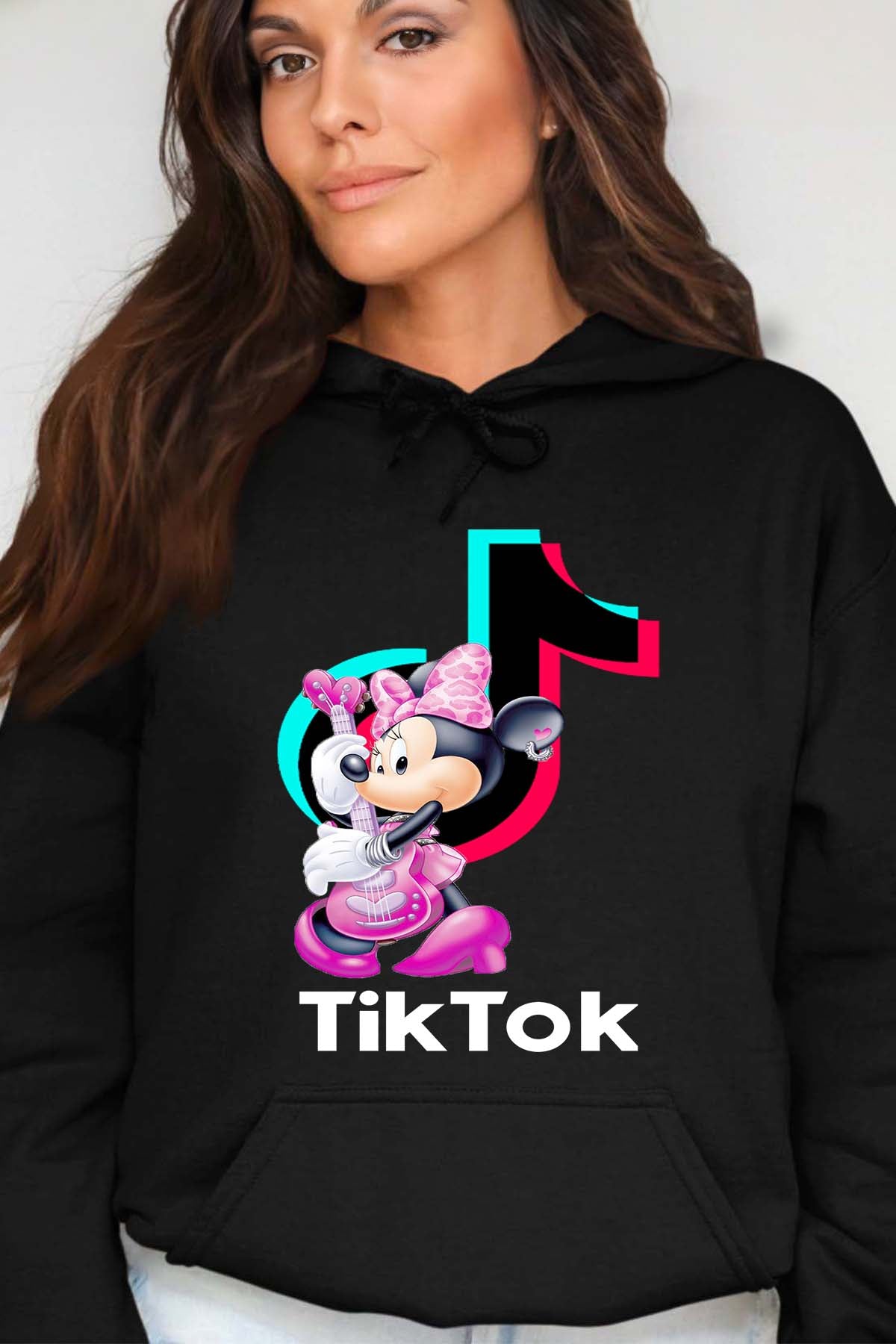 COULEUR:Noir|Sweat Capuche Femme | tiktok minnie M3 Noir