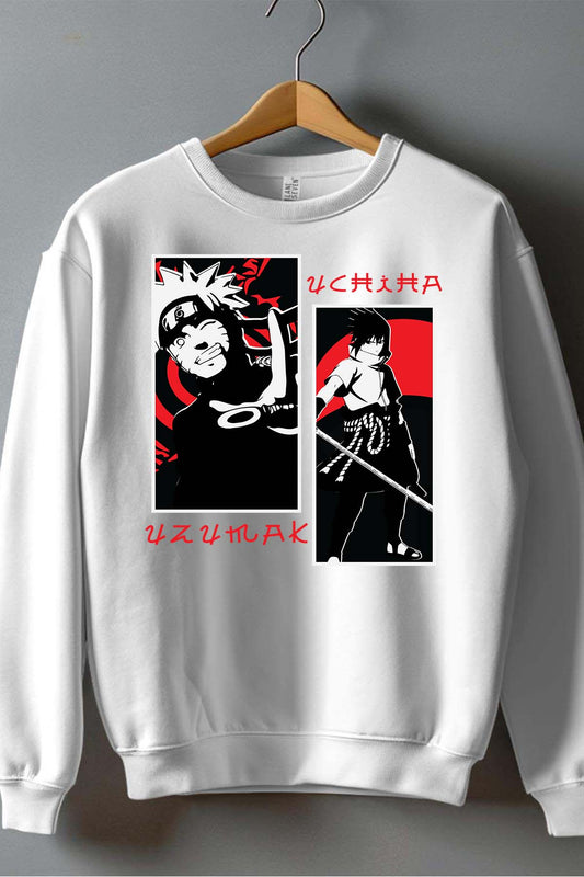 COULEUR:Blanc|Sweat Col Rond Homme | uzu & uchiha Blanc