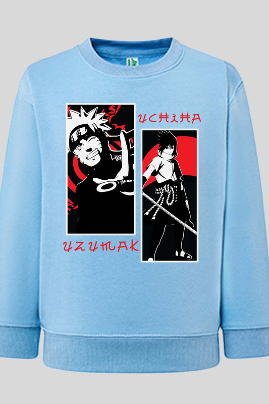 COULEUR:Bleu Ciel|Sweat Col Rond Homme | uzu & uchiha Bleu Ciel