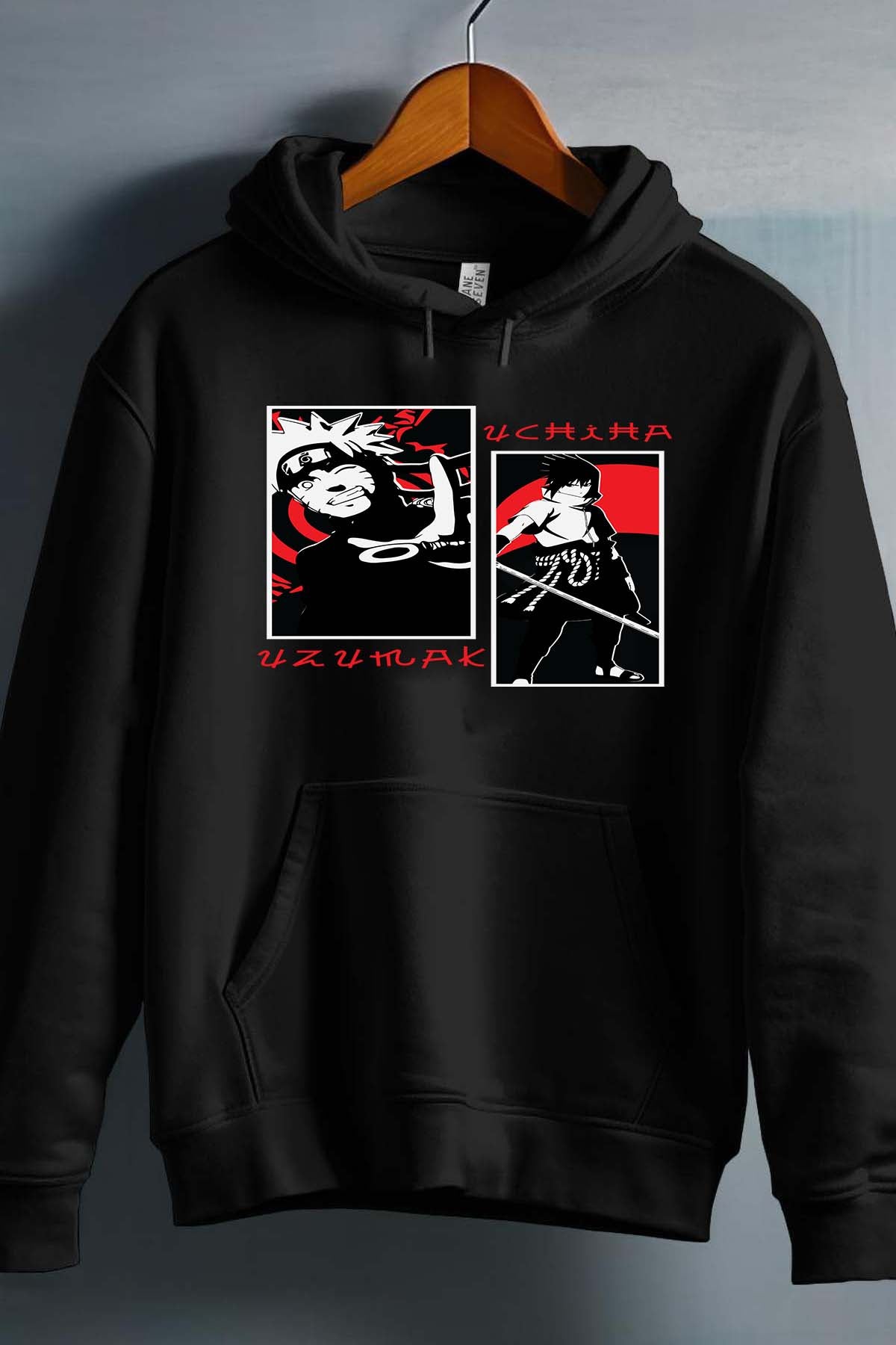 COULEUR:Noir|Sweat Capuche Garçon | uzu & uchiha Noir
