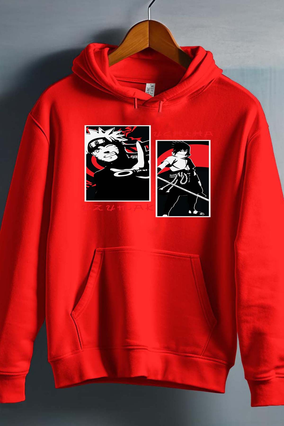 COULEUR:Rouge|Sweat Capuche Garçon | uzu & uchiha Rouge