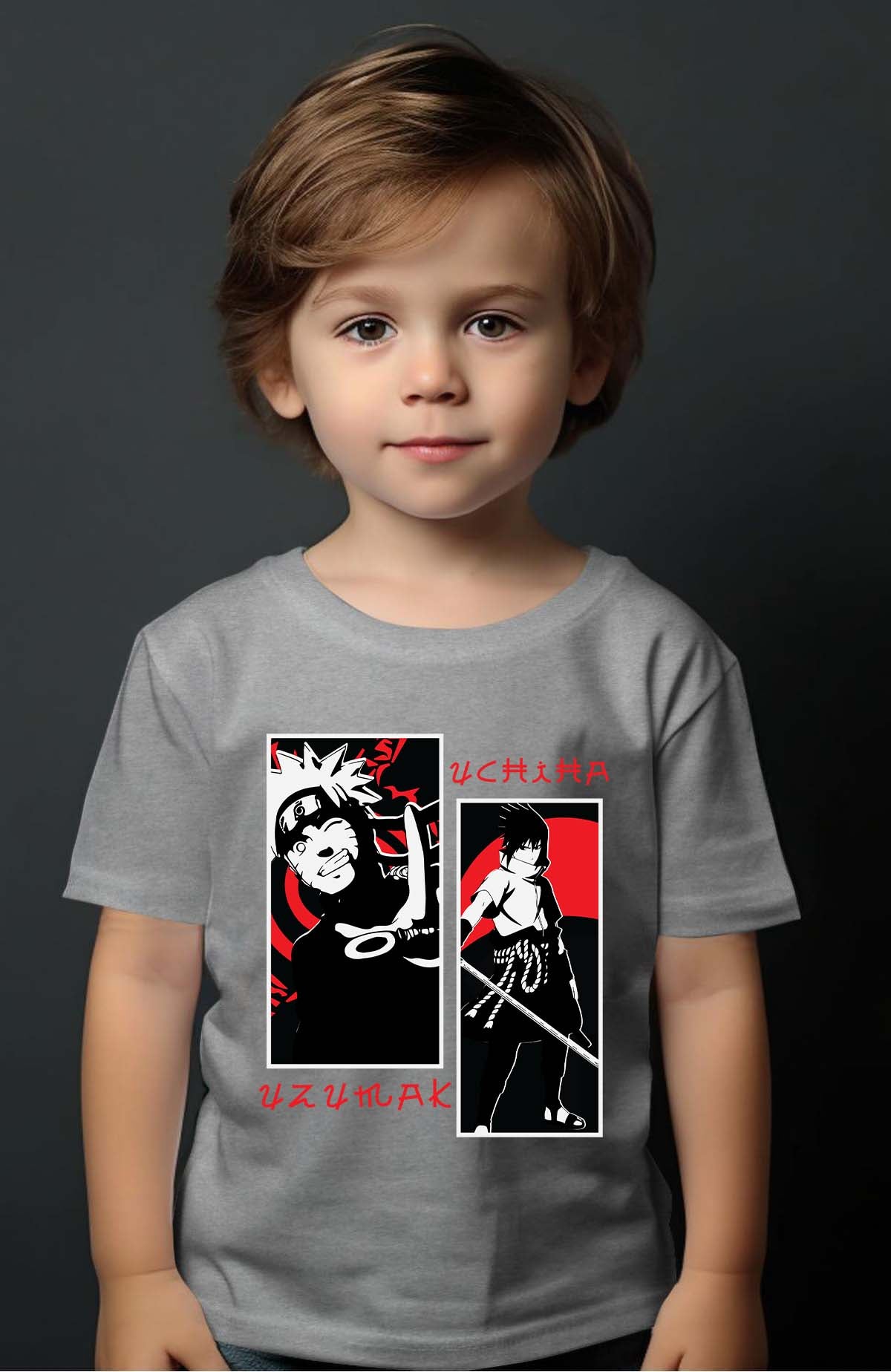 COULEUR:Gris|T-shirt Garçon | uzu & uchiha Gris