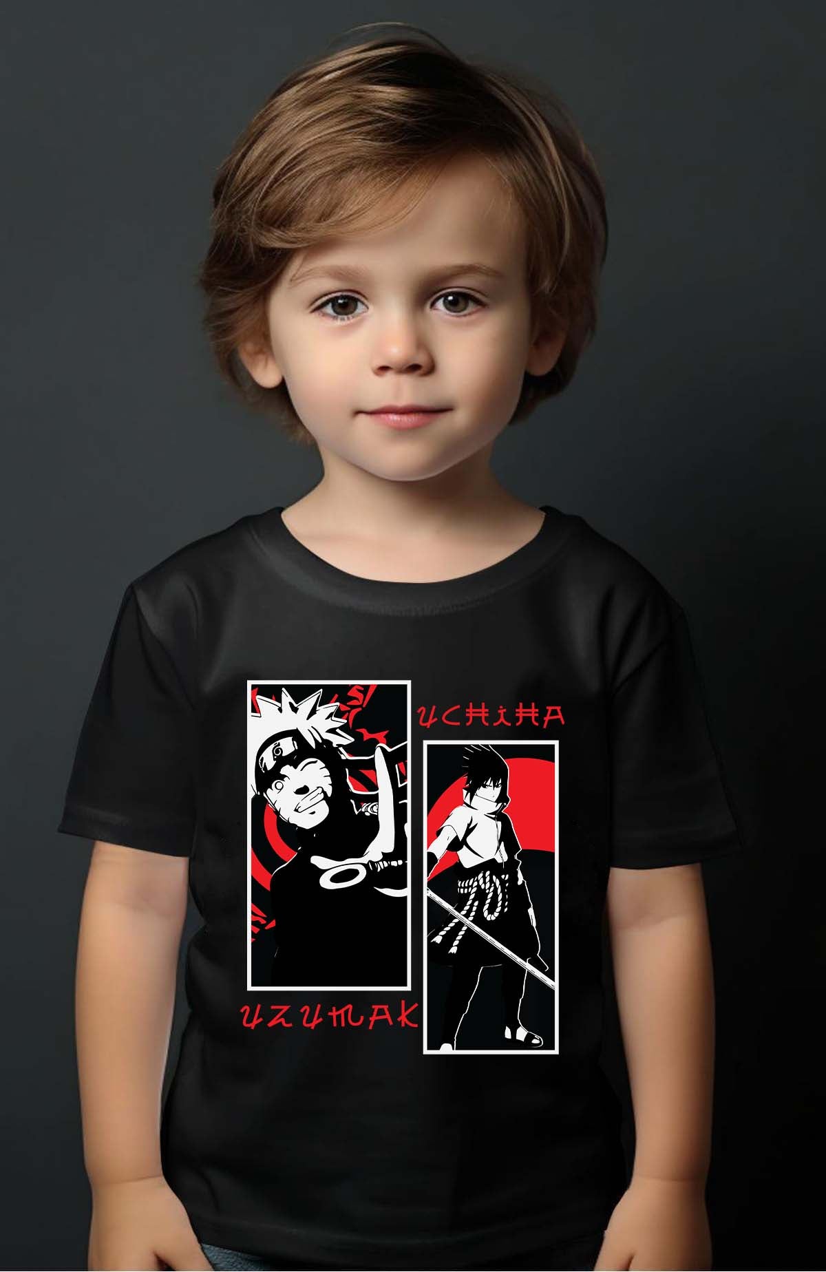 COULEUR:Noir|T-shirt Garçon | uzu & uchiha Noir
