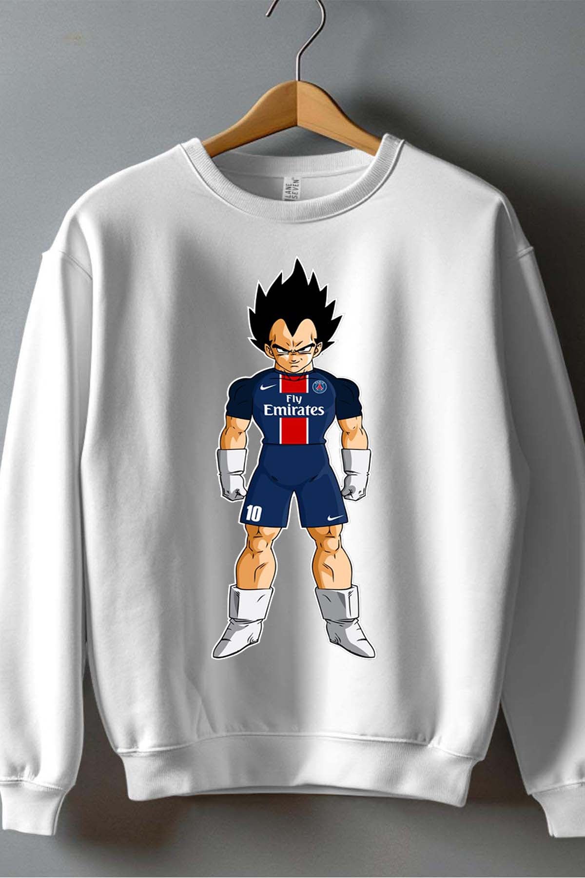 COULEUR:Blanc|Sweat Col Rond Homme | vegeta psg Blanc