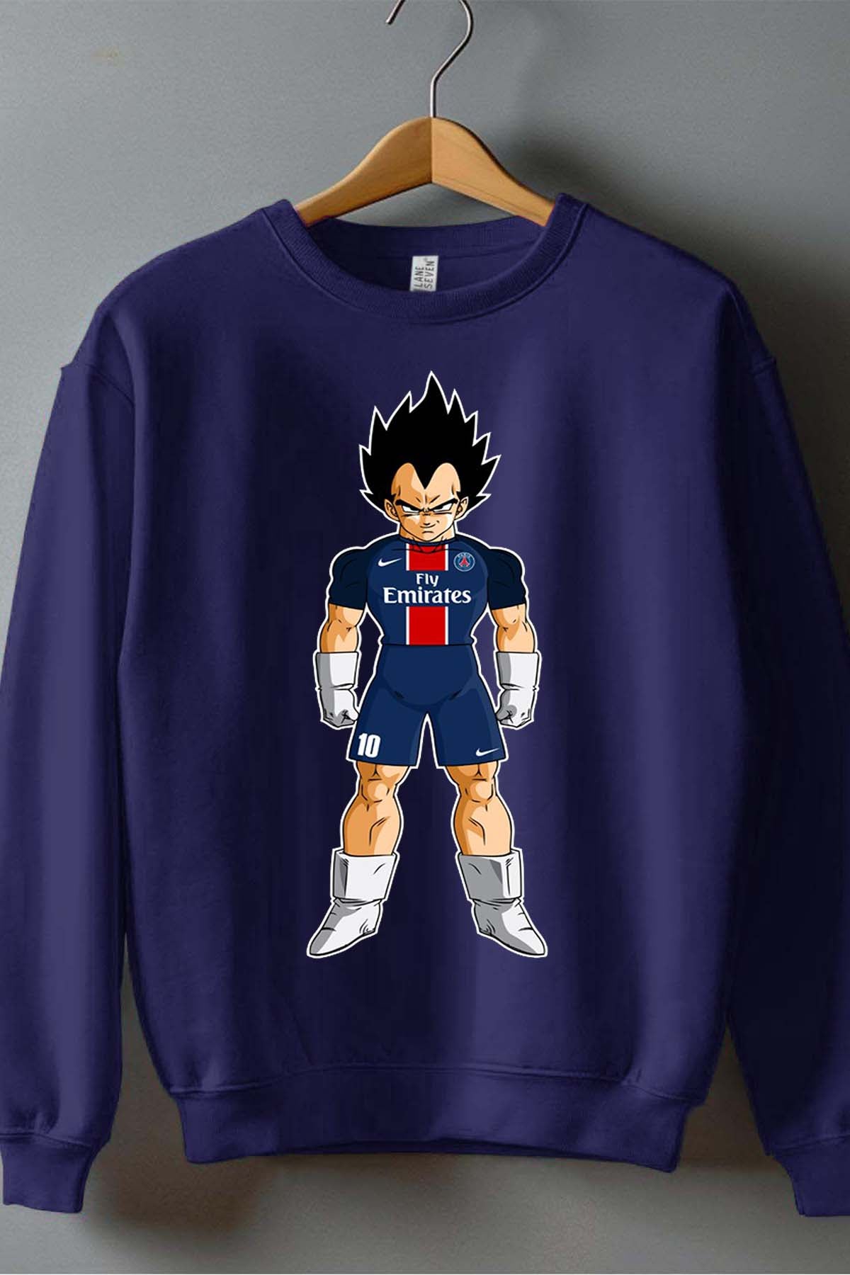 COULEUR:Marine|Sweat Col Rond Homme | vegeta psg Marine