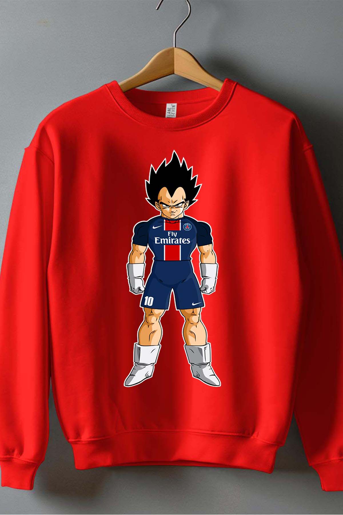COULEUR:Rouge|Sweat Col Rond Homme | vegeta psg Rouge