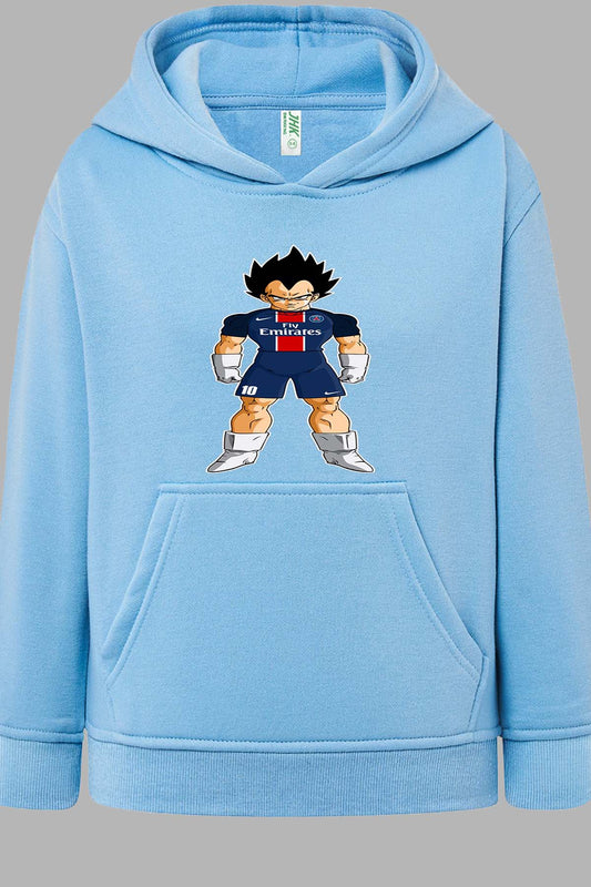 COULEUR:Bleu Ciel|Sweat Capuche Garçon | vegeta psg Bleu Ciel
