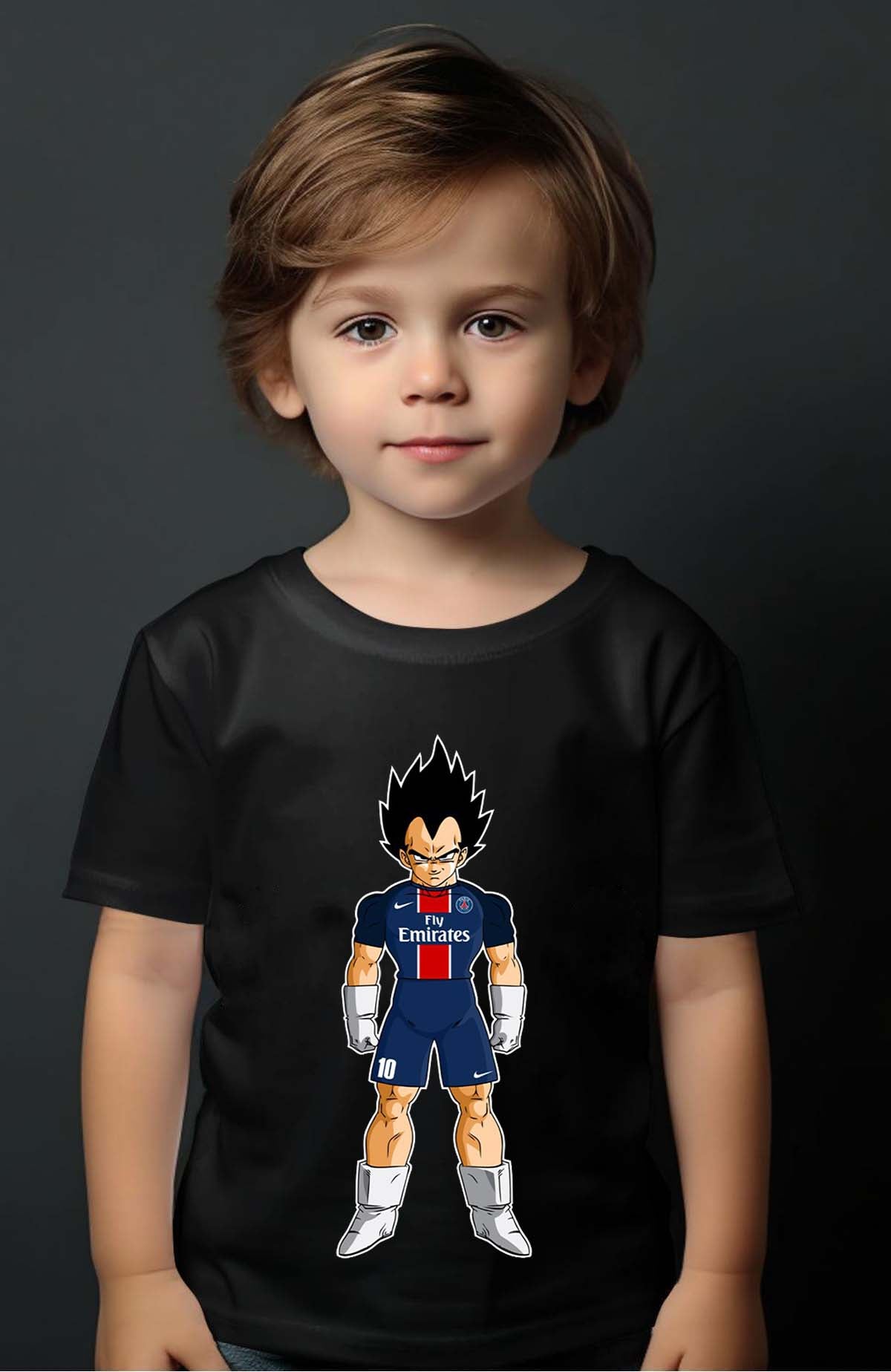 COULEUR:Noir|T-shirt Garçon | vegeta psg Noir