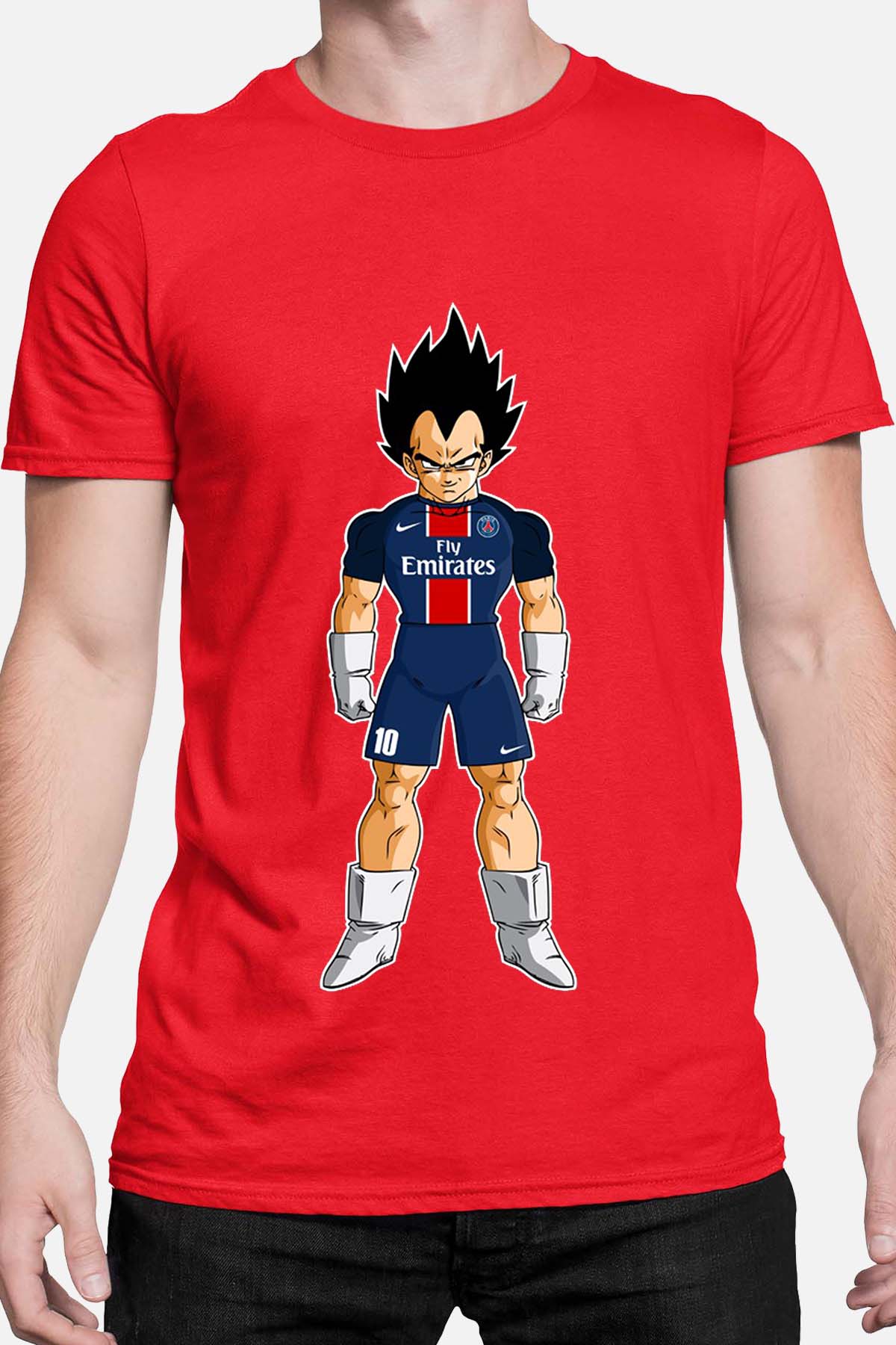 COULEUR:Rouge|T-shirt Homme | vegeta psg Rouge