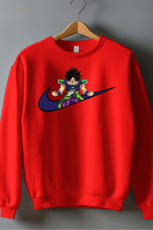 COULEUR:Rouge|Sweat Col Rond Garçon | virgule DBZ 150 Rouge