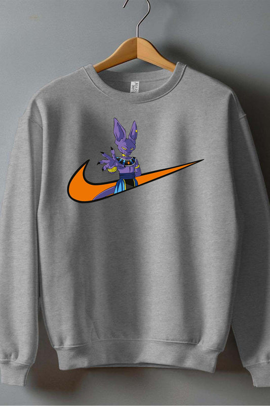 COULEUR:Gris|Sweat Col Rond Garçon | virgule birus dbz Gris