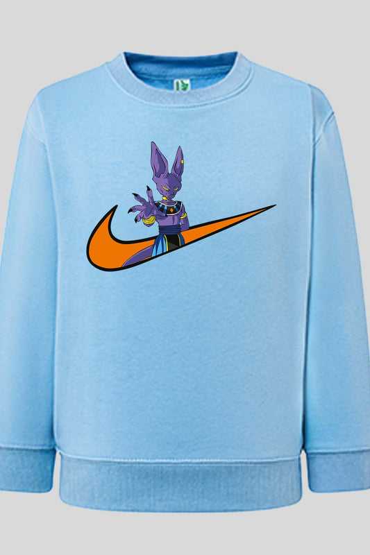 COULEUR:Bleu Ciel|Sweat Col Rond Homme | virgule birus dbz Bleu Ciel