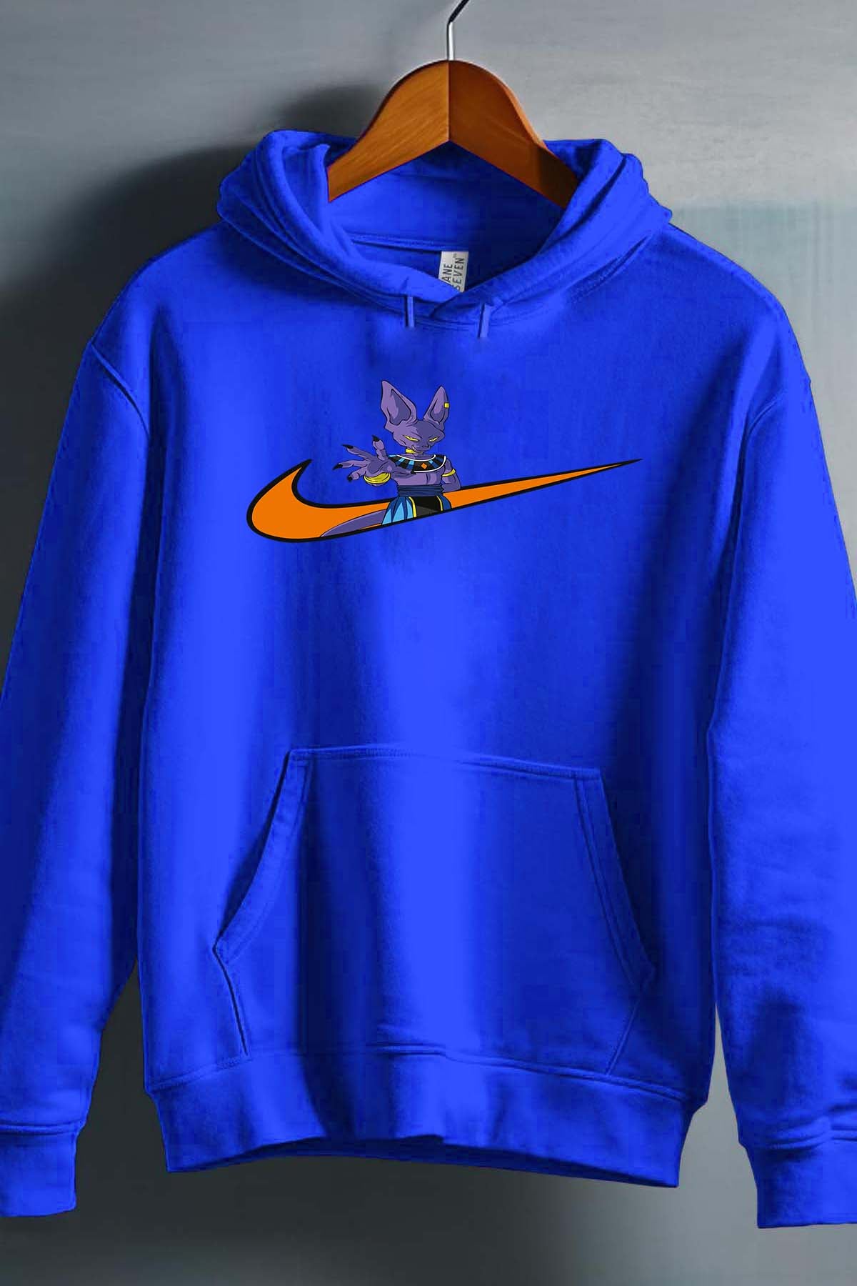 COULEUR:Bleu Roi|Sweat Capuche Homme | virgule birus dbz Bleu Roi