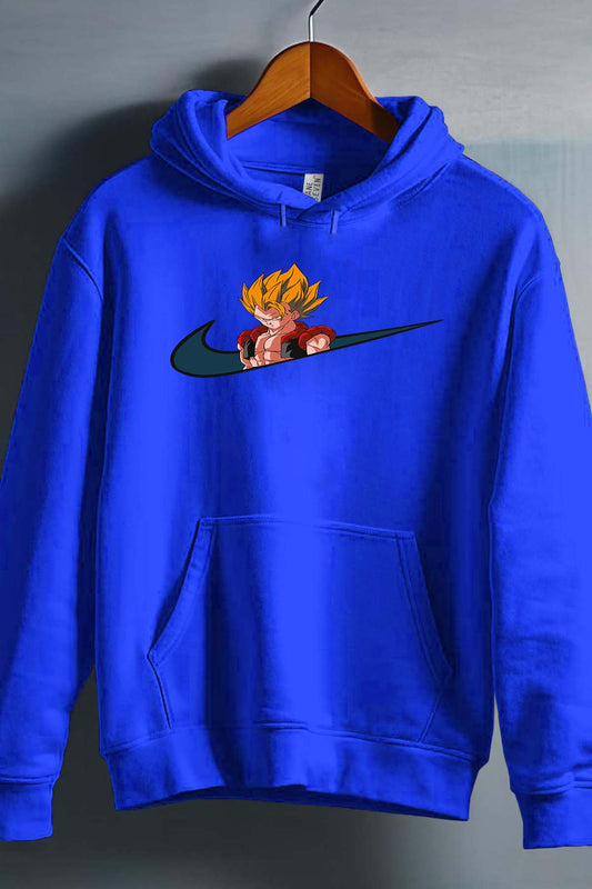 COULEUR:Bleu Roi|Sweat Capuche Homme | virgule gogeta Bleu Roi