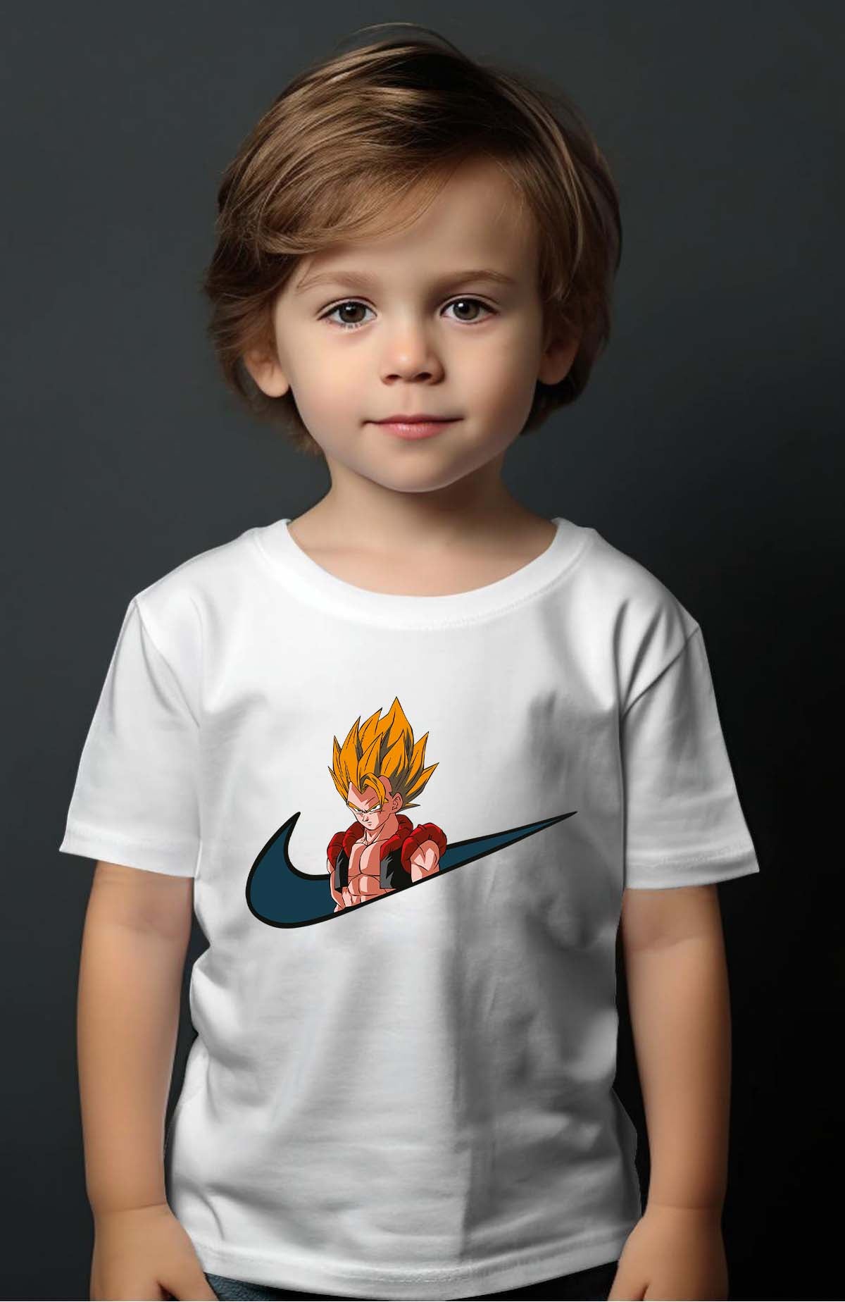 COULEUR:Blanc|T-shirt Garçon | virgule gogeta Blanc