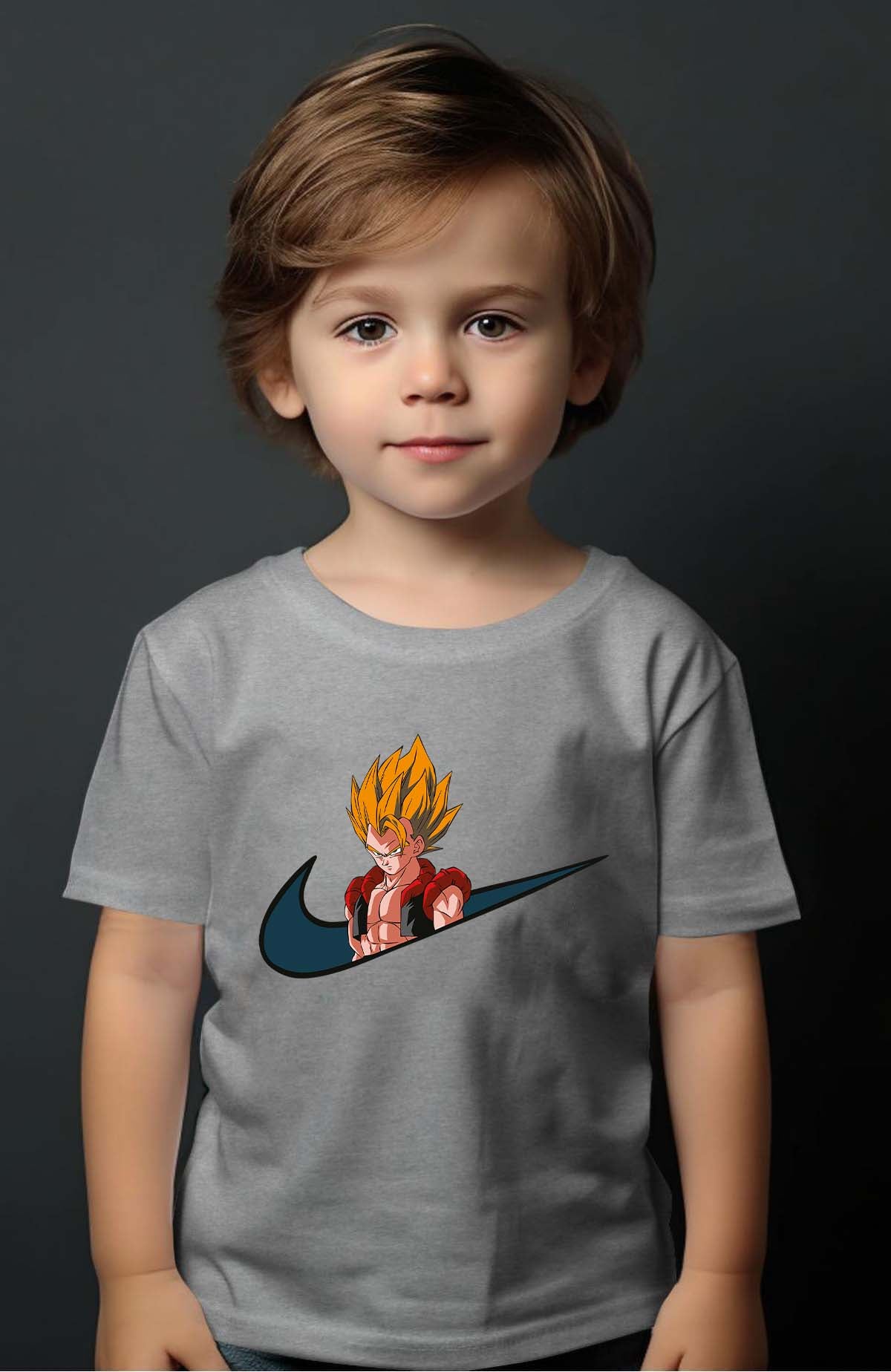 COULEUR:Gris|T-shirt Garçon | virgule gogeta Gris
