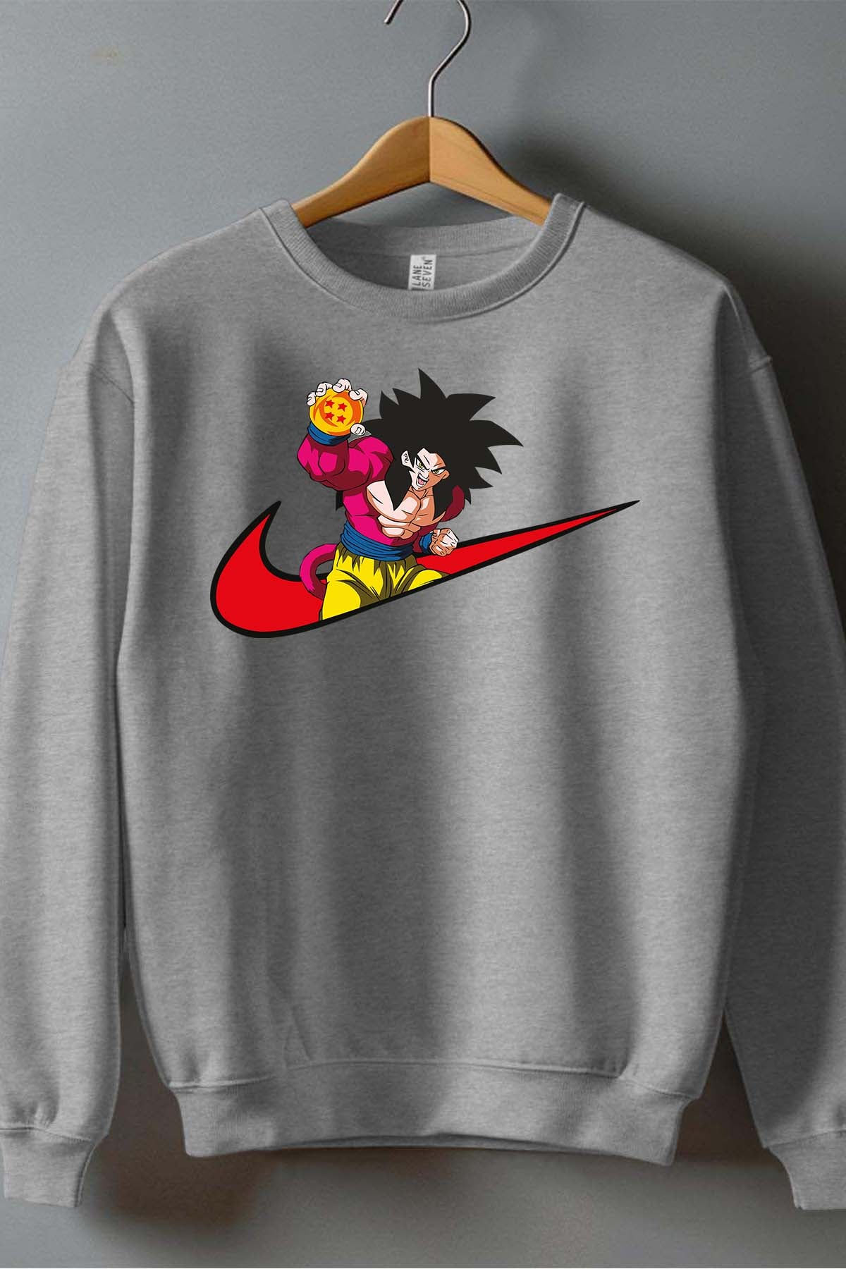 COULEUR:Gris|Sweat Col Rond Garçon | virgule gogta singe Gris