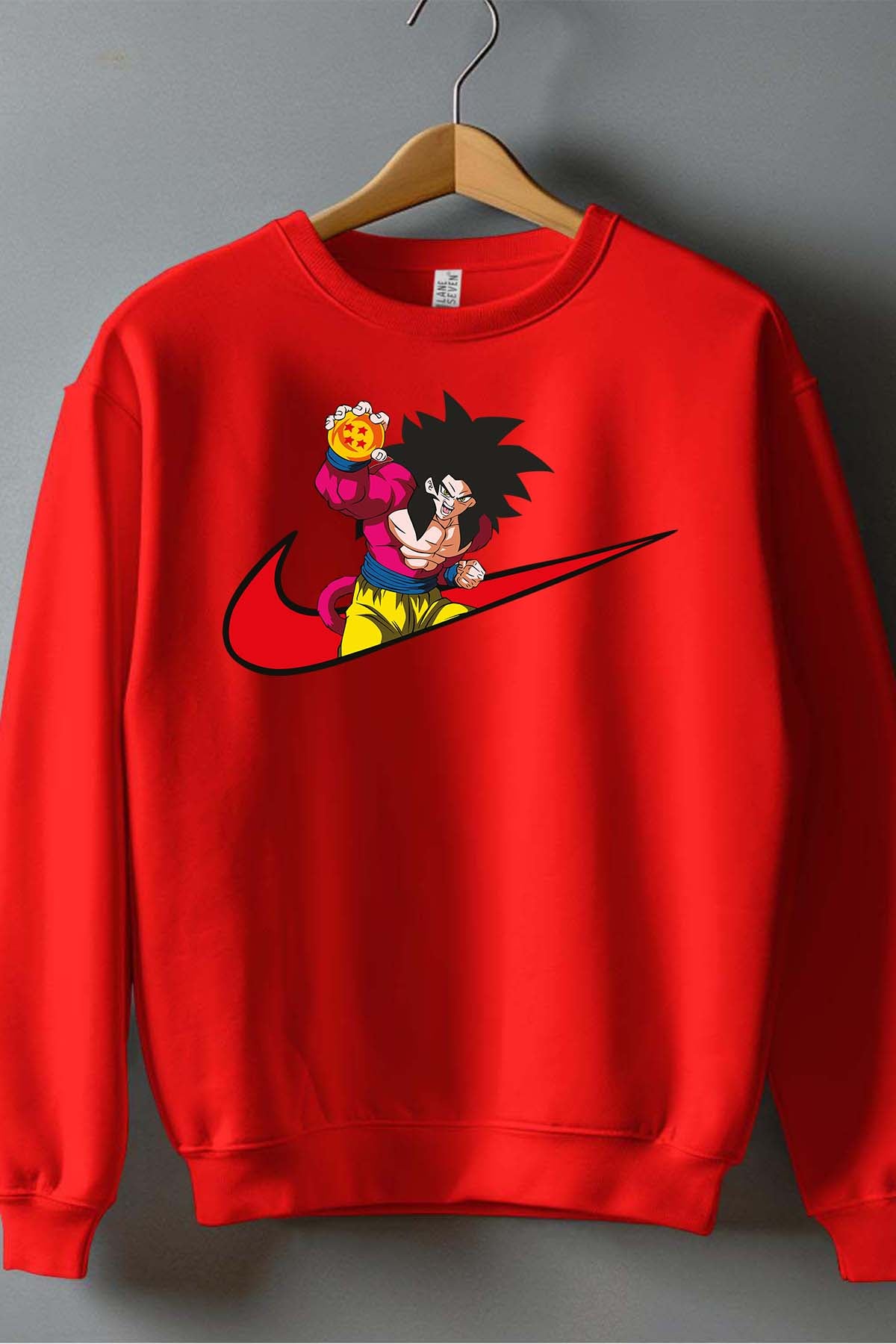 COULEUR:Rouge|Sweat Col Rond Garçon | virgule gogta singe Rouge