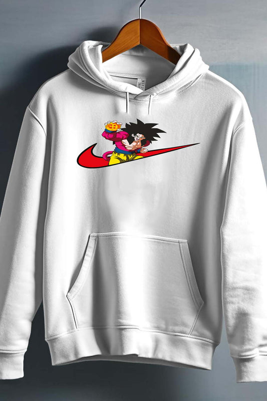 COULEUR:Blanc|Sweat Capuche Homme | virgule gogta singe Blanc