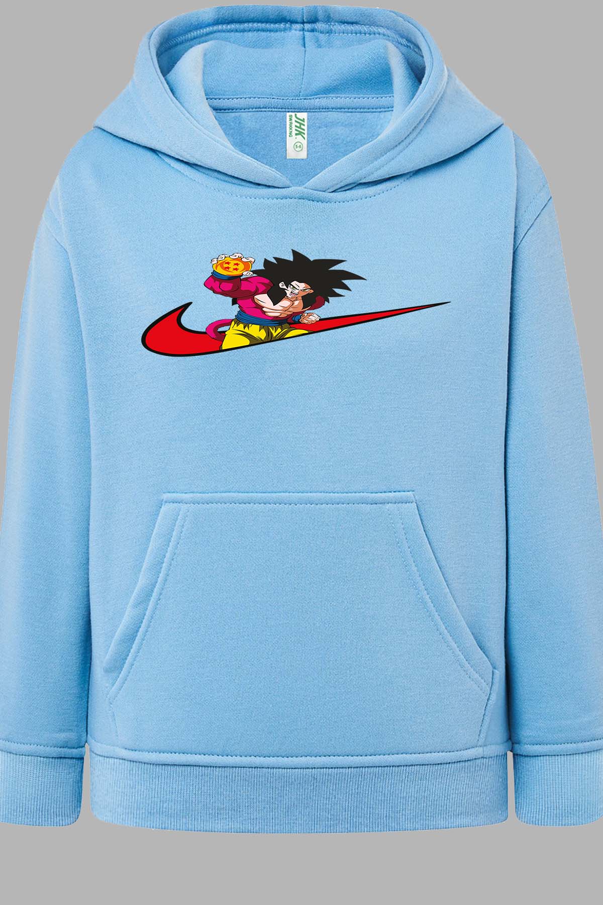COULEUR:Bleu Ciel|Sweat Capuche Homme | virgule gogta singe Bleu Ciel