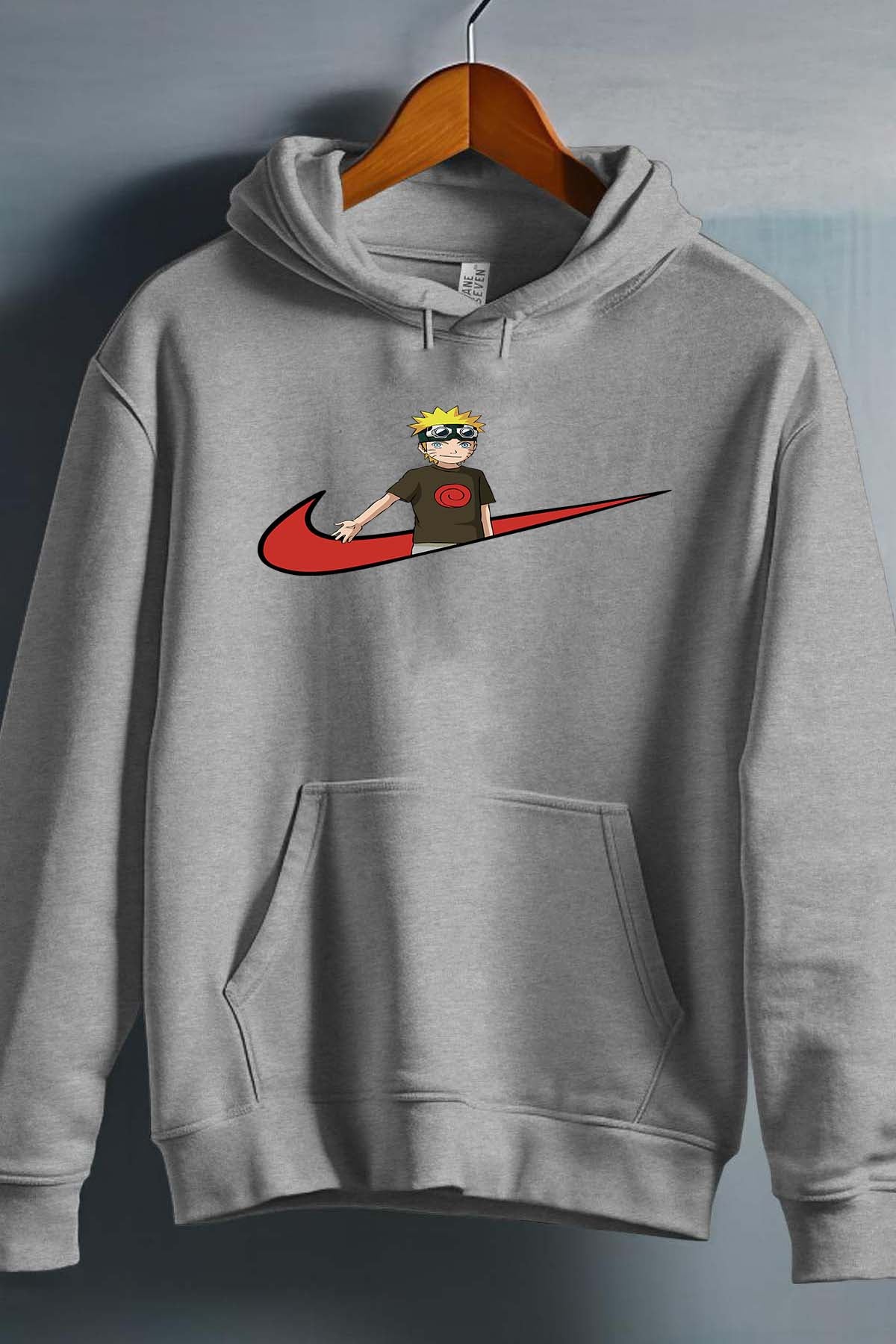 COULEUR:Gris|Sweat Capuche Garçon | virgule naruto Gris