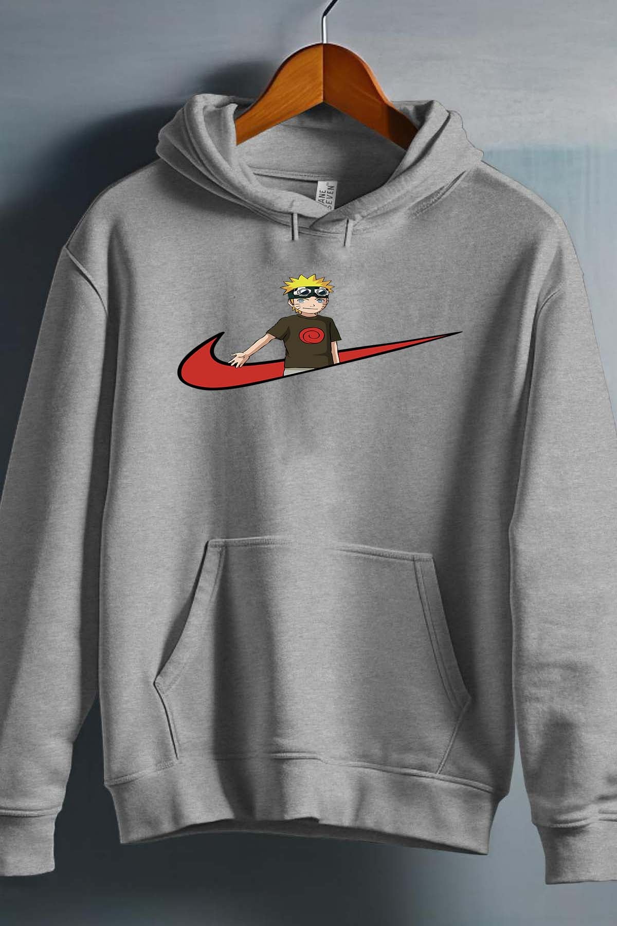 COULEUR:Gris|Sweat Capuche Homme | virgule naruto Gris