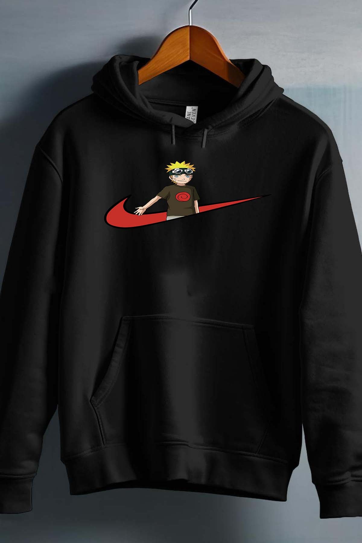 COULEUR:Noir|Sweat Capuche Homme | virgule naruto Noir