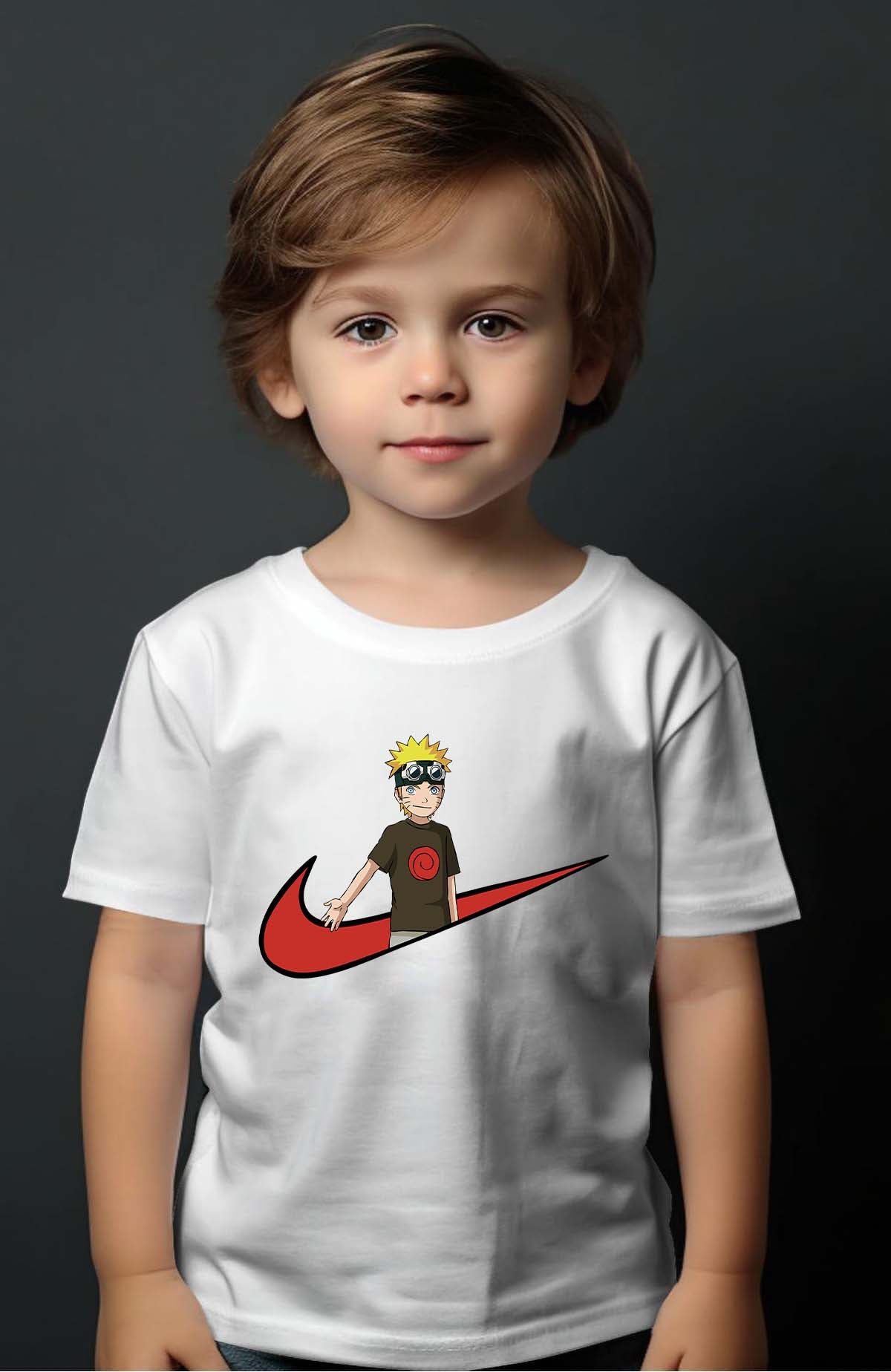 COULEUR:Blanc|T-shirt Garçon | virgule naruto Blanc