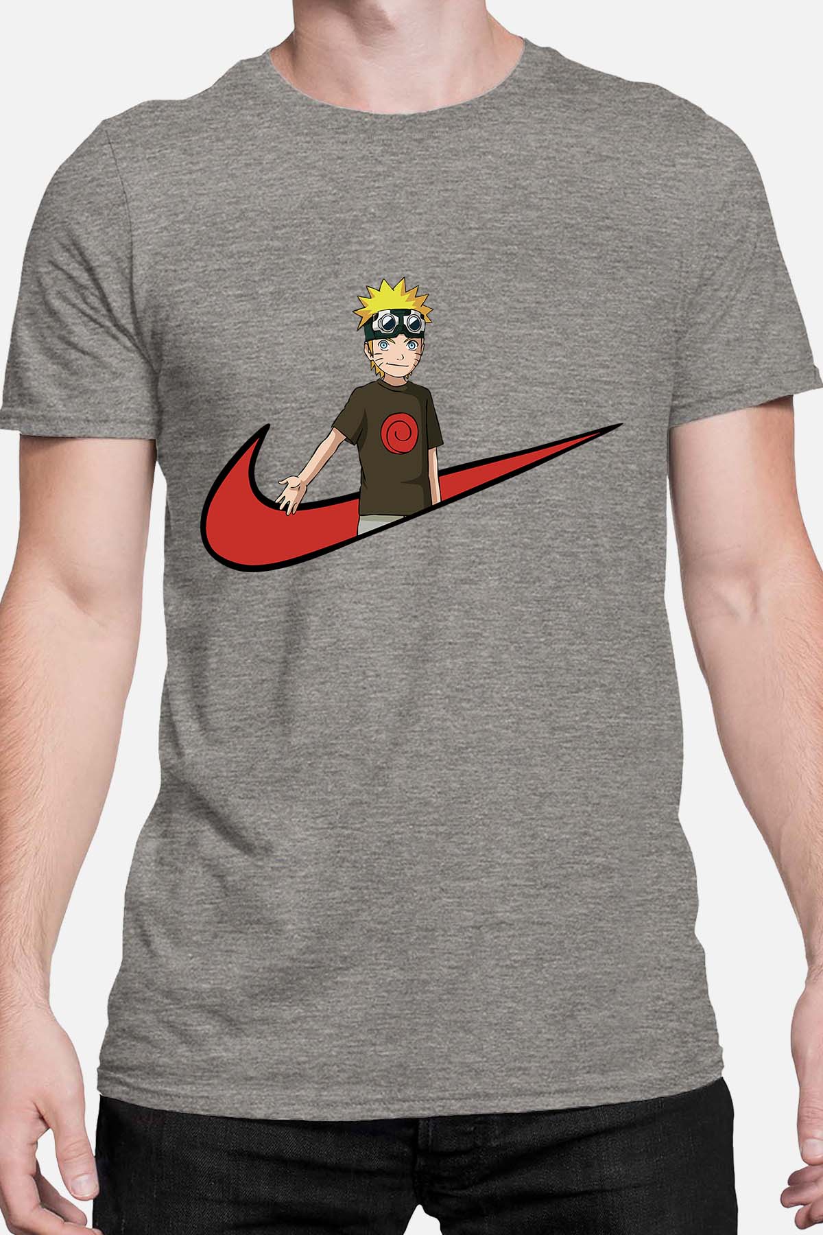 COULEUR:Gris|T-shirt Homme | virgule naruto Gris