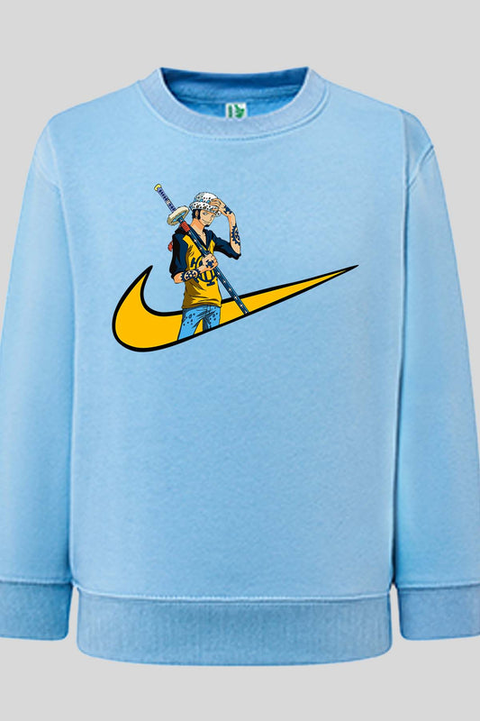 COULEUR:Bleu Ciel|Sweat Col Rond Garçon | virgule one piece Bleu Ciel