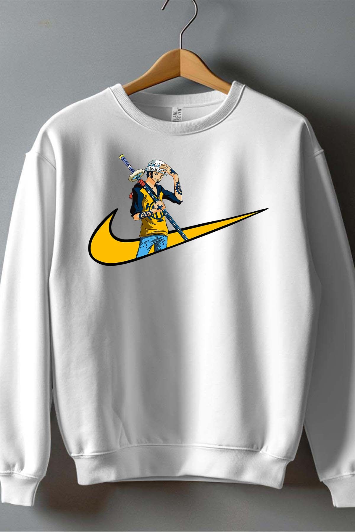 COULEUR:Blanc|Sweat Col Rond Homme | virgule one piece Blanc