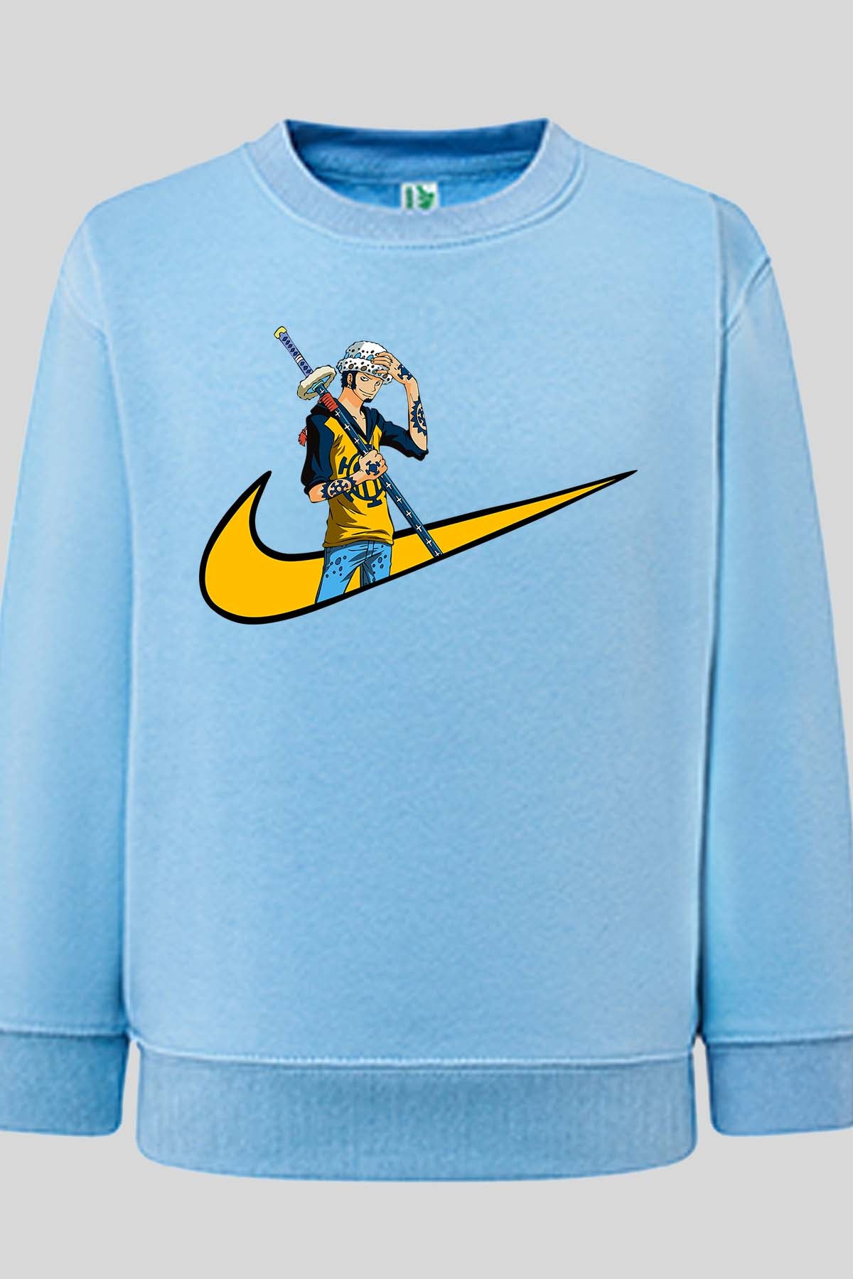 COULEUR:Bleu Ciel|Sweat Col Rond Homme | virgule one piece Bleu Ciel