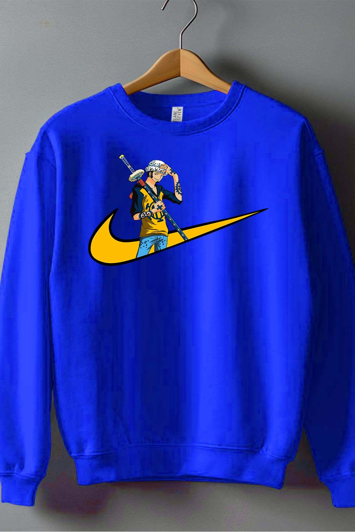 COULEUR:Bleu Roi|Sweat Col Rond Homme | virgule one piece Bleu Roi