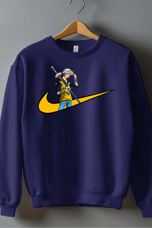 COULEUR:Marine|Sweat Col Rond Homme | virgule one piece Marine