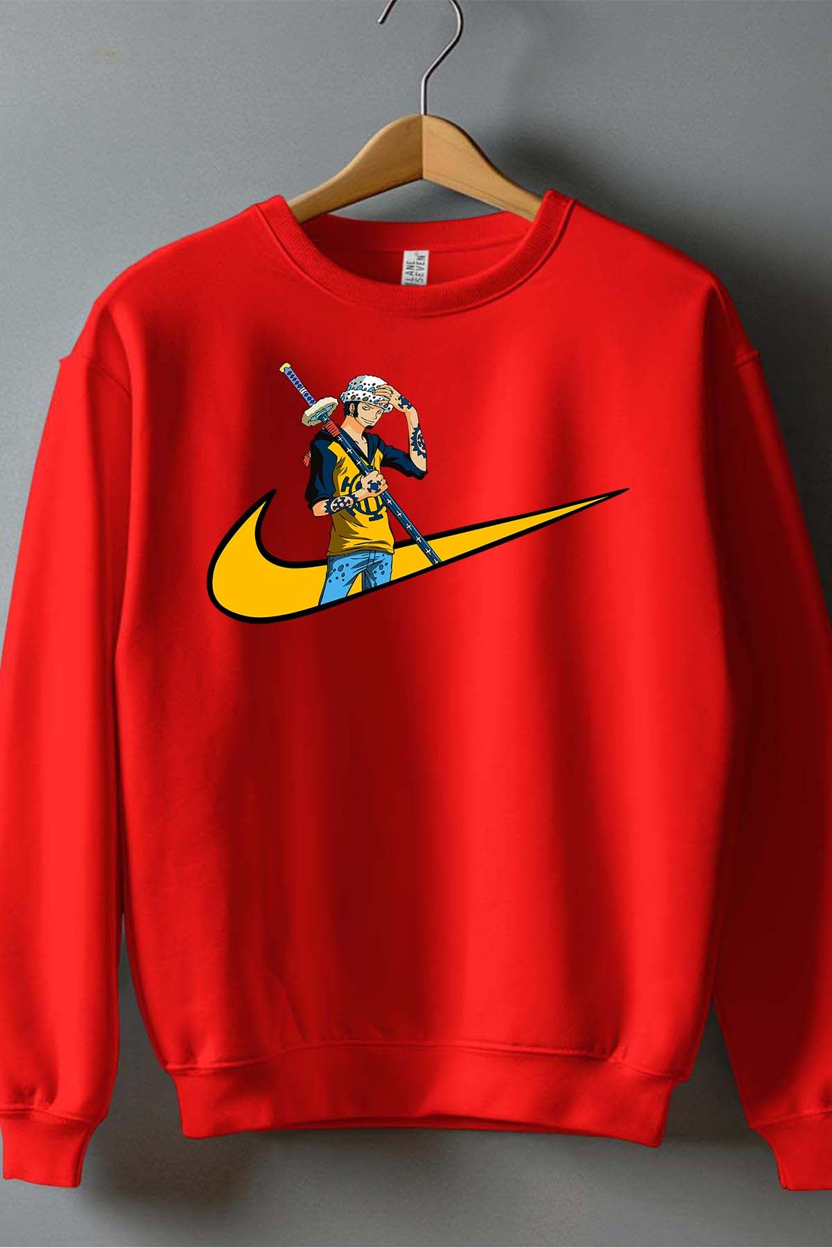 COULEUR:Rouge|Sweat Col Rond Homme | virgule one piece Rouge