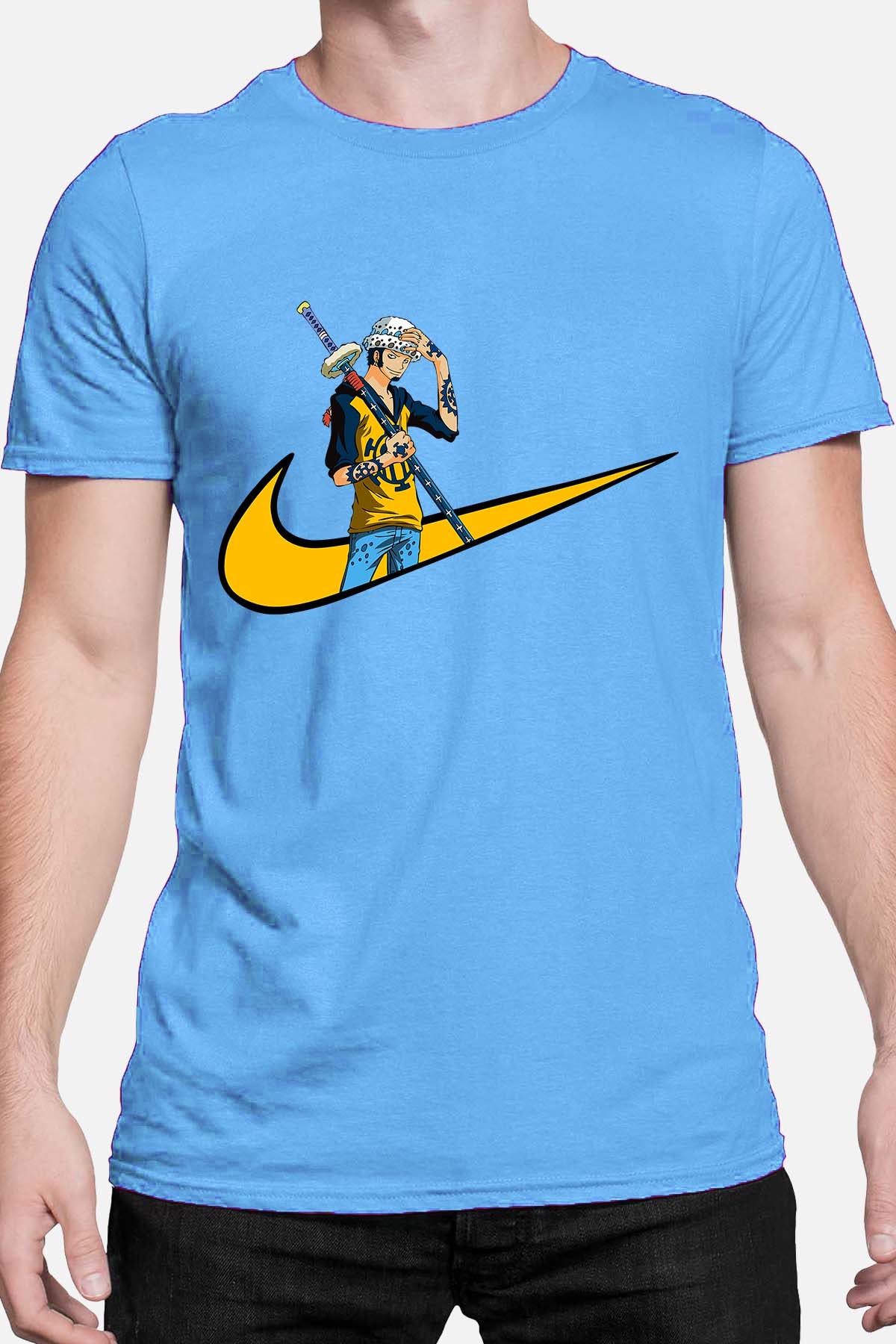COULEUR:Bleu Ciel|T-shirt Homme | virgule one piece Bleu Ciel