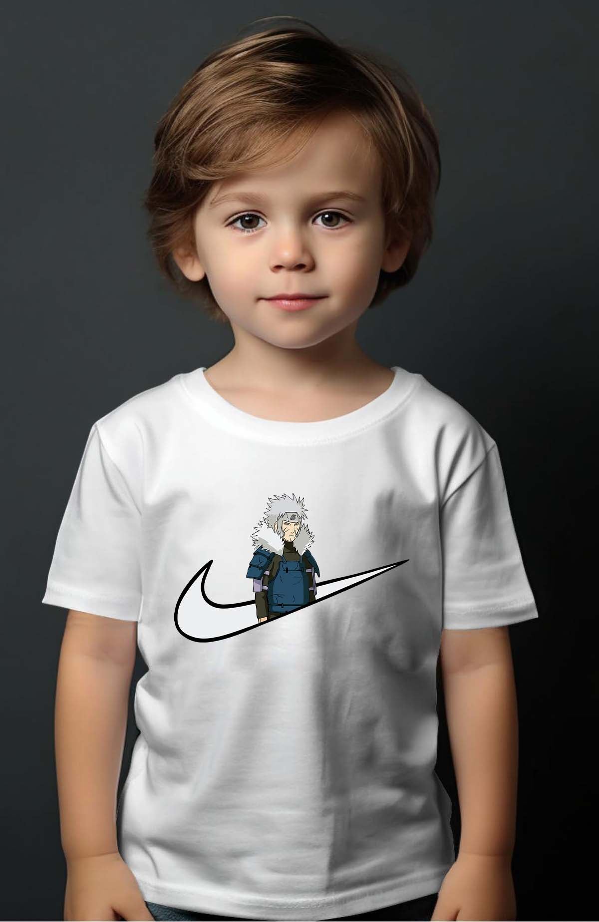 COULEUR:Blanc|T-shirt Garçon | virgule perso naruto 11 Blanc
