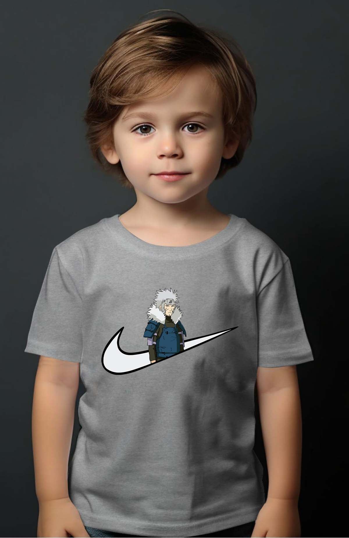 COULEUR:Gris|T-shirt Garçon | virgule perso naruto 11 Gris