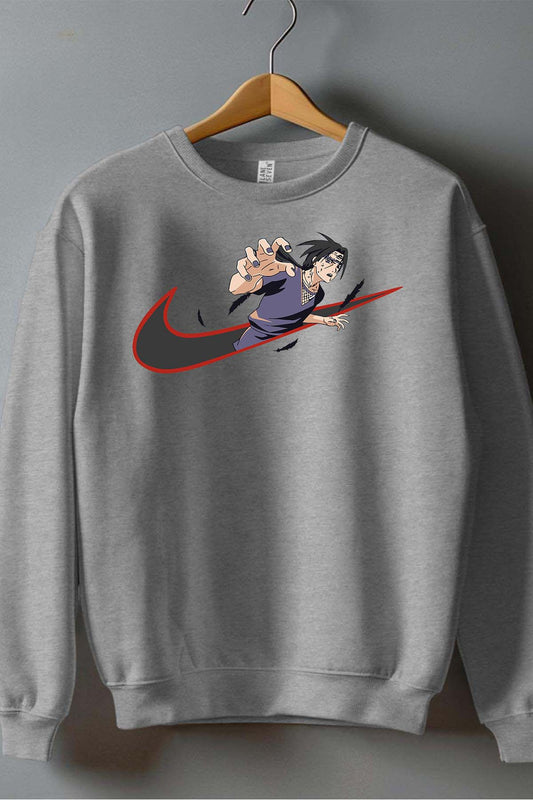 COULEUR:Gris|Sweat Col Rond Homme | virgule perso naruto 15 Gris