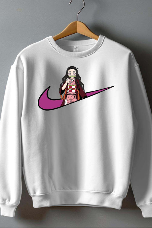 COULEUR:Blanc|Sweat Col Rond Homme | virgule perso naruto 250 Blanc