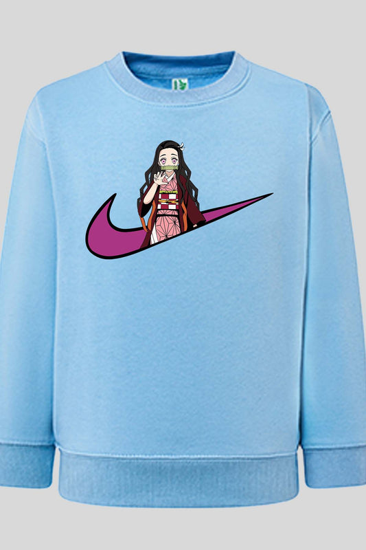 COULEUR:Bleu Ciel|Sweat Col Rond Homme | virgule perso naruto 250 Bleu Ciel