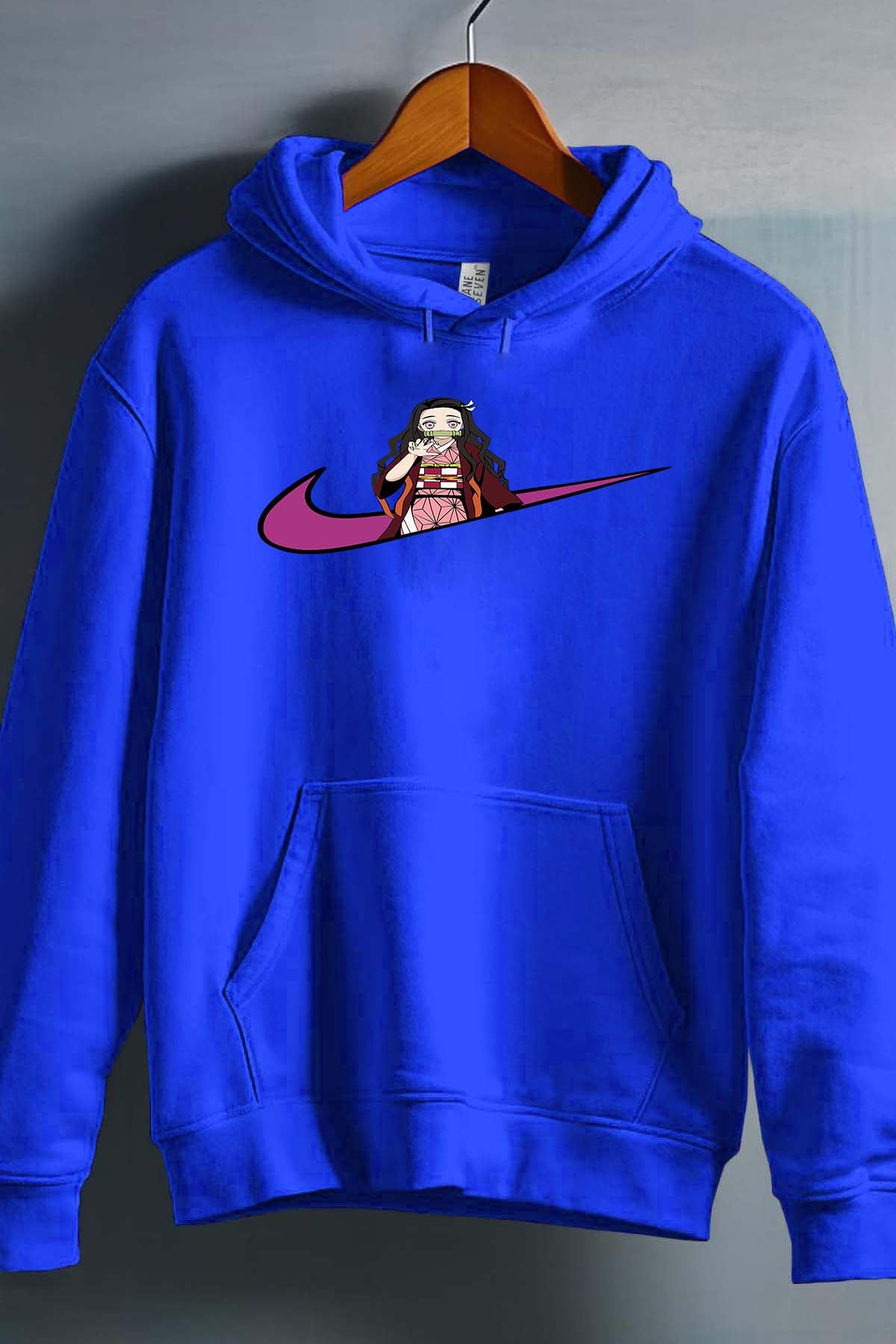 COULEUR:Bleu Roi|Sweat Capuche Garçon | virgule perso naruto 250 Bleu Roi