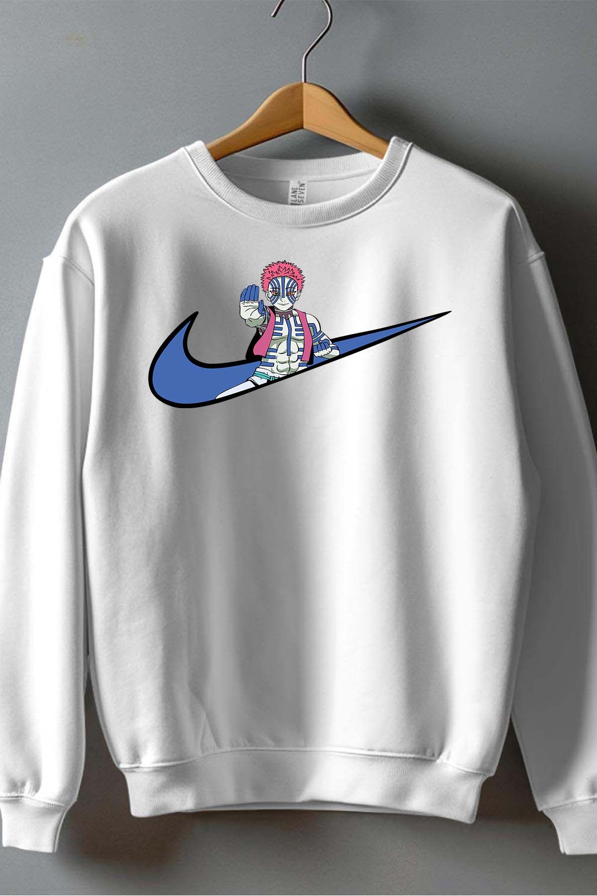 COULEUR:Blanc|Sweat Col Rond Garçon | virgule perso naruto 2 Blanc